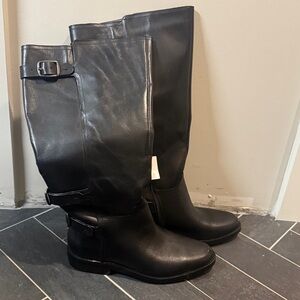 Franco Sarto Padova Wide Calf Knee High Boots- 8.5 Black